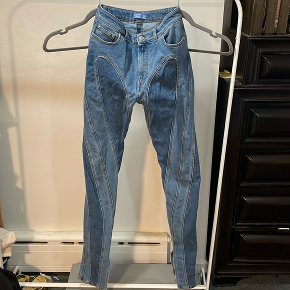 Mugler Spiral Two-Tone Jeans - Picture 2 of 5